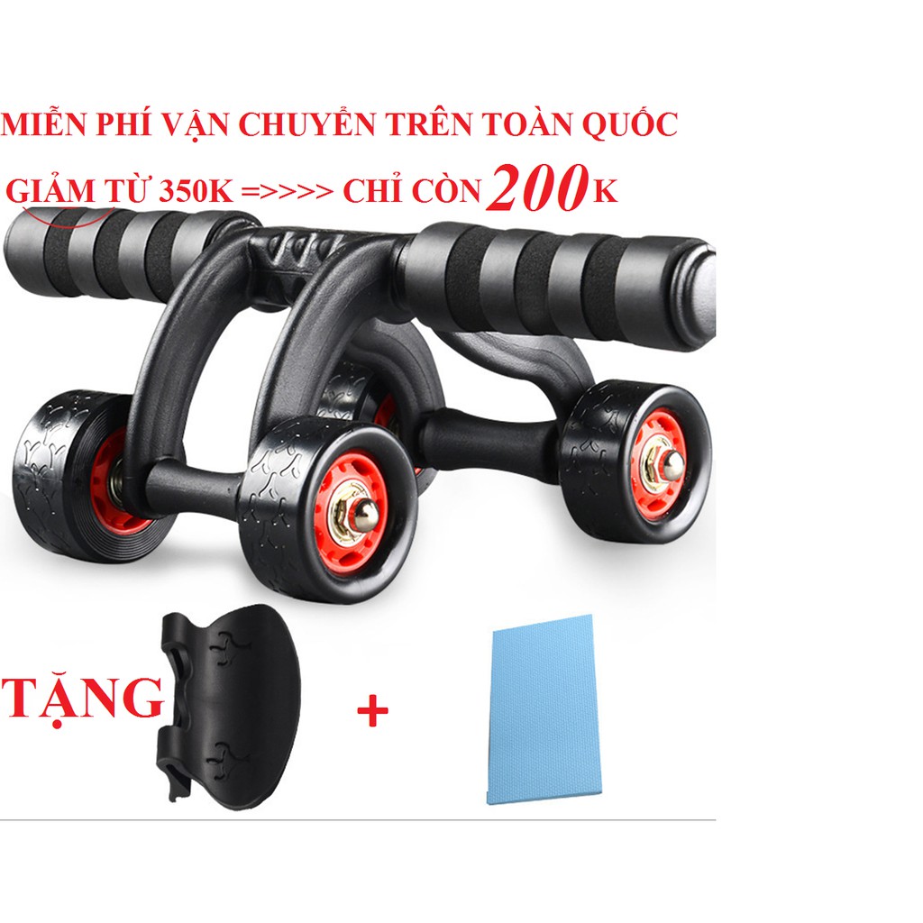 con lăn 4 bánh tặng chặn và thảm