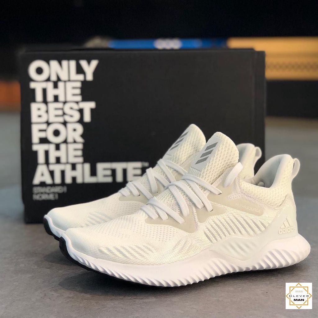 Giày Thể Thao Sneaker Nam Nữ Alphabounce Beyond Trắng Full Cực Êm Thoáng Khí  Clever Man Store