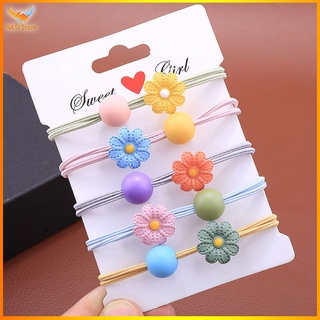 Dây buộc tóc nữ hoa 8 cánh - Set 5 dây cột tóc dễ thương, bền đẹp - NASI Store