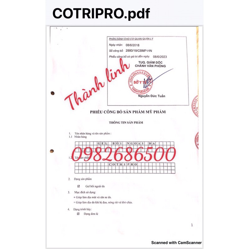 Cotripro gel 25g kem bôi trĩ tặng kem bịch khẩu trang 4 lớp 10 cái