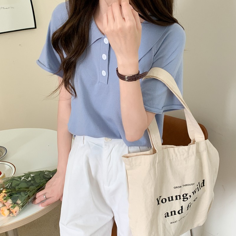  Áo thun polo ngắn tay phong cách retro phương tây | BigBuy360 - bigbuy360.vn