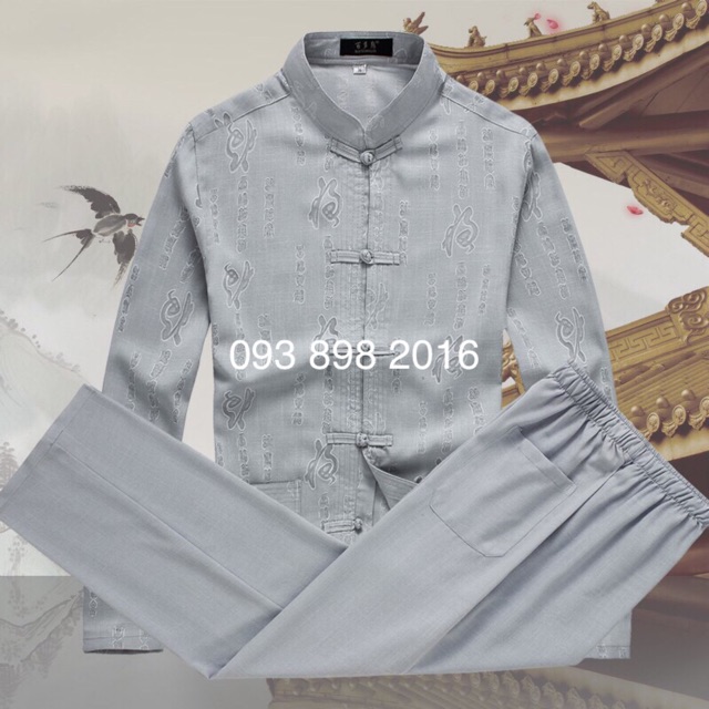 (Có sẵn) Bộ áo đại gia đũi dài tay cao cấp nam trung niên tặng bố | BigBuy360 - bigbuy360.vn
