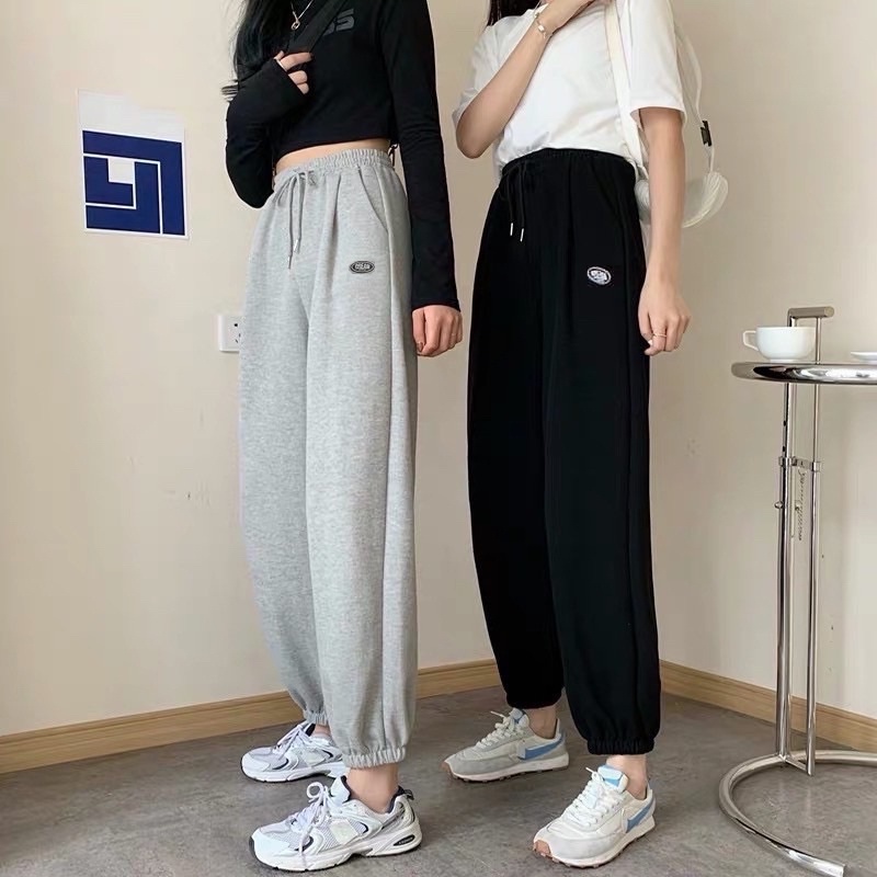 Quần Ống Boom Dream PEONYB Unisex [FREESHIP]  Jogger thun tăm, sweater nỉ mỏng kiểu dáng thể thao nam nữ Ulzzang