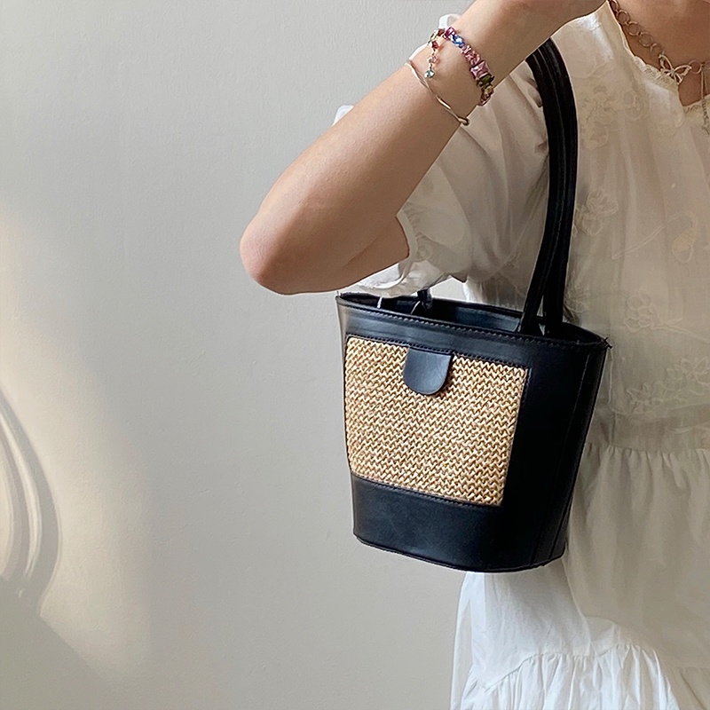 Túi Cói Xách Tay Phong Cách Hàn Quốc Kiểu Dáng Thời Trang Mới Cho Nữ