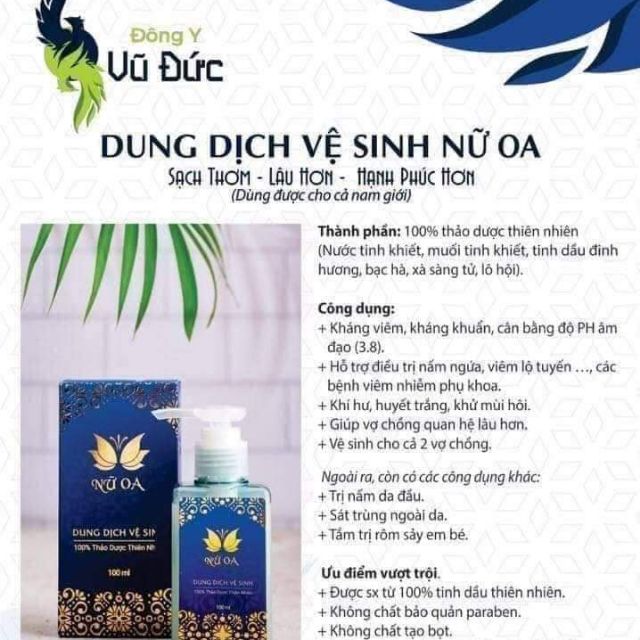 DUNG DỊCH VỆ SINH NỮ OA