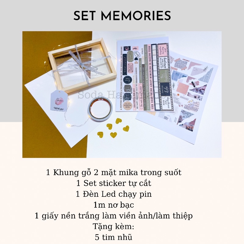 (Ảnh thật kèm Clip) Khung ảnh/Khung gỗ trong suốt