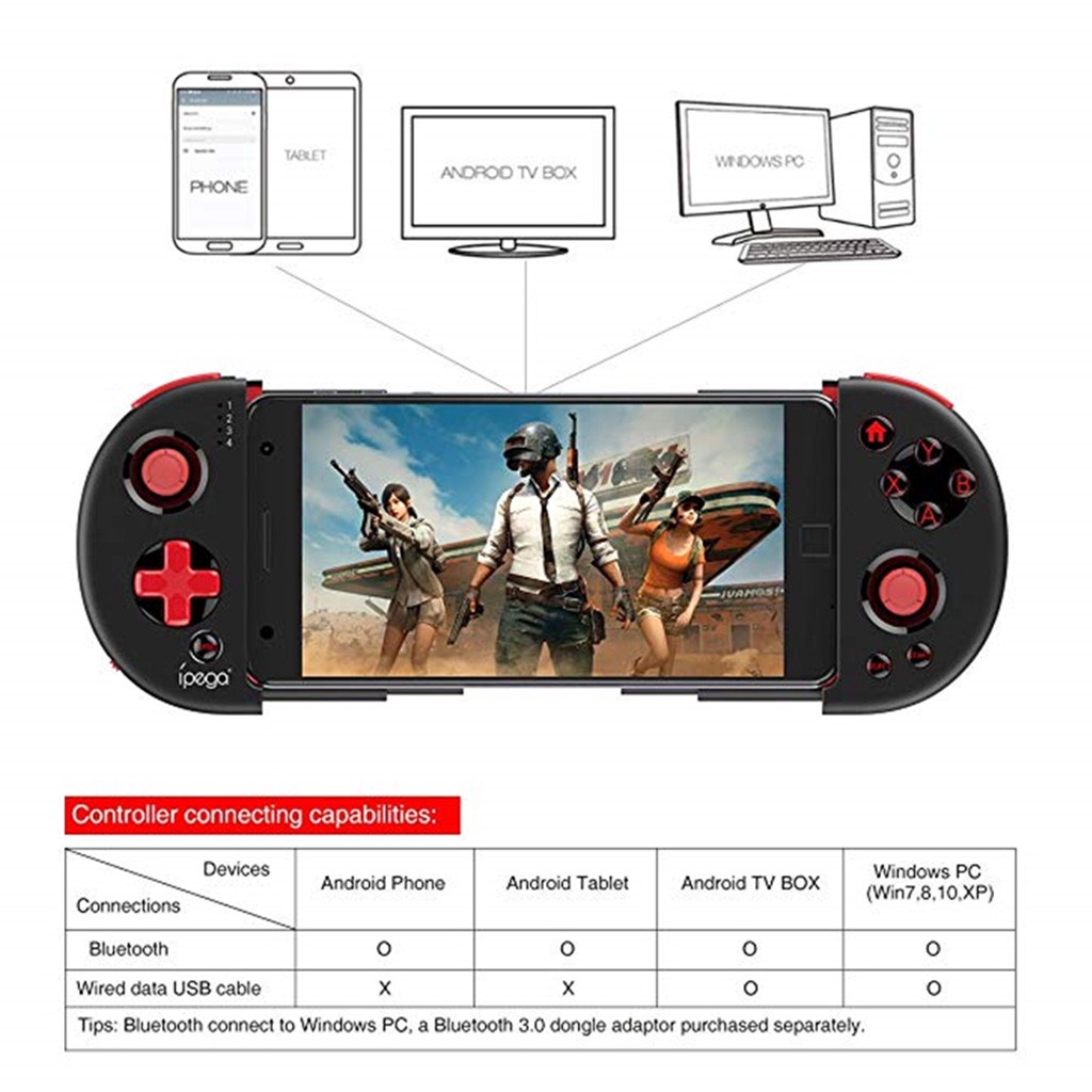 Tay Cầm Chơi Game Không Dây Luxe Ipega Pg-9087 Bluetooth 3.0 Cho Điện Thoại