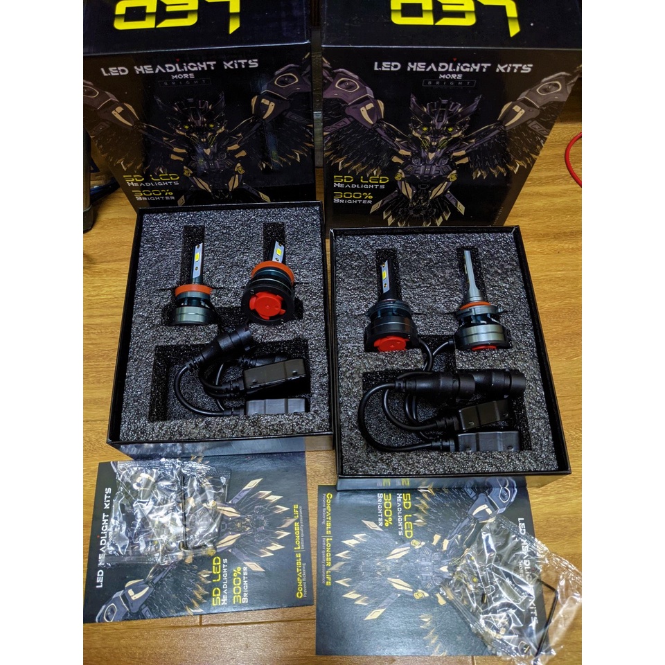 Set 2 đèn pha ô tô H11 9005 HB3 9006 HB4 H4 H1 H3 H7 9012 siêu sáng 12000lm 60w