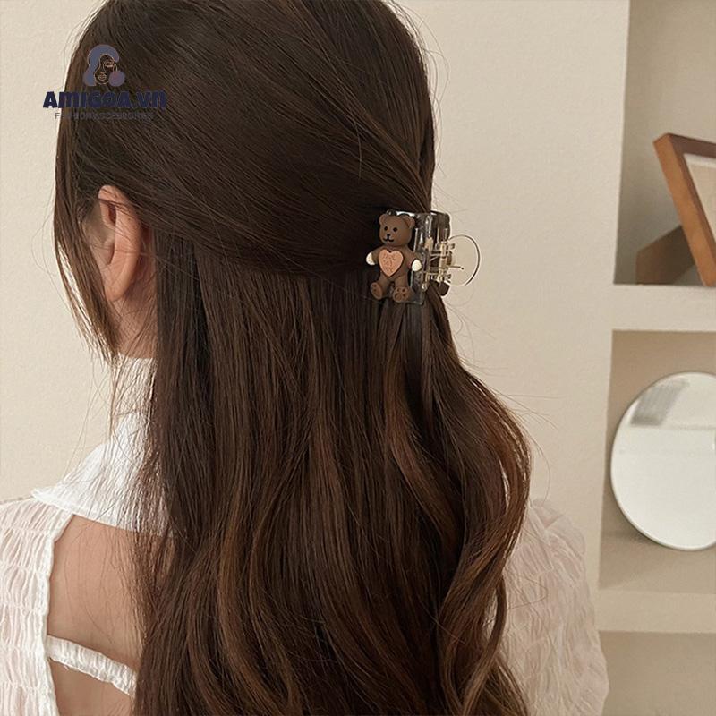 ✨✨ Kẹp Tóc Đuôi Ngựa Hình Gấu Đáng Yêu Phong Cách Hàn Quốc Xinh Xắn Cho Nữ