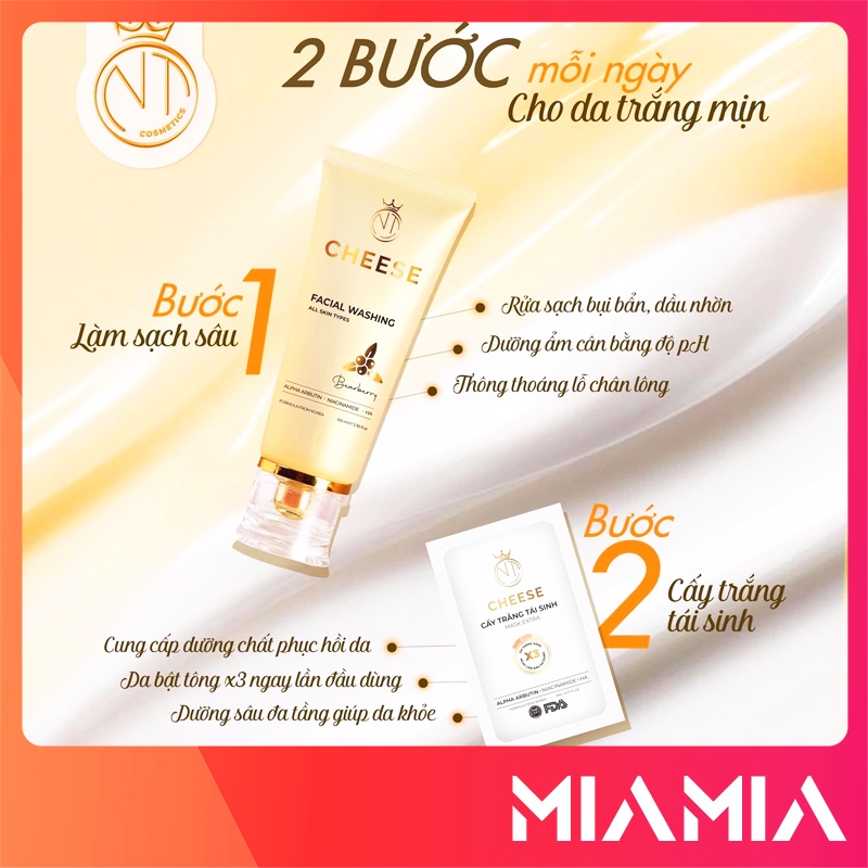 Sữa Rửa Mặt Cheese NT Cosmetics Chính Hãng