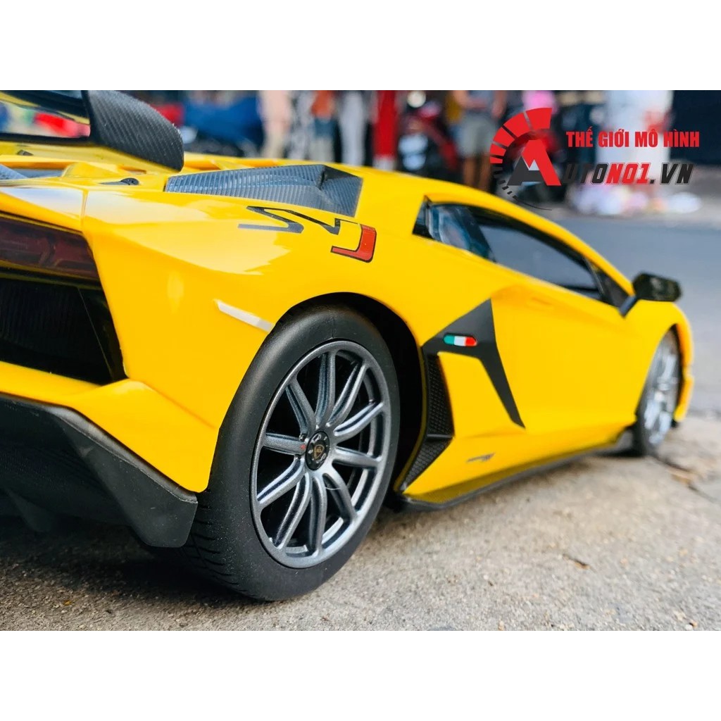 MÔ HÌNH XE ĐIỀU KHIỂN Ô TÔ LAMBORGHINI AVENTADOR SVJ YELLOW 1:14 RASTAR 6318