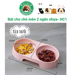 Bát ăn đôi cao cấp cho chó mèo