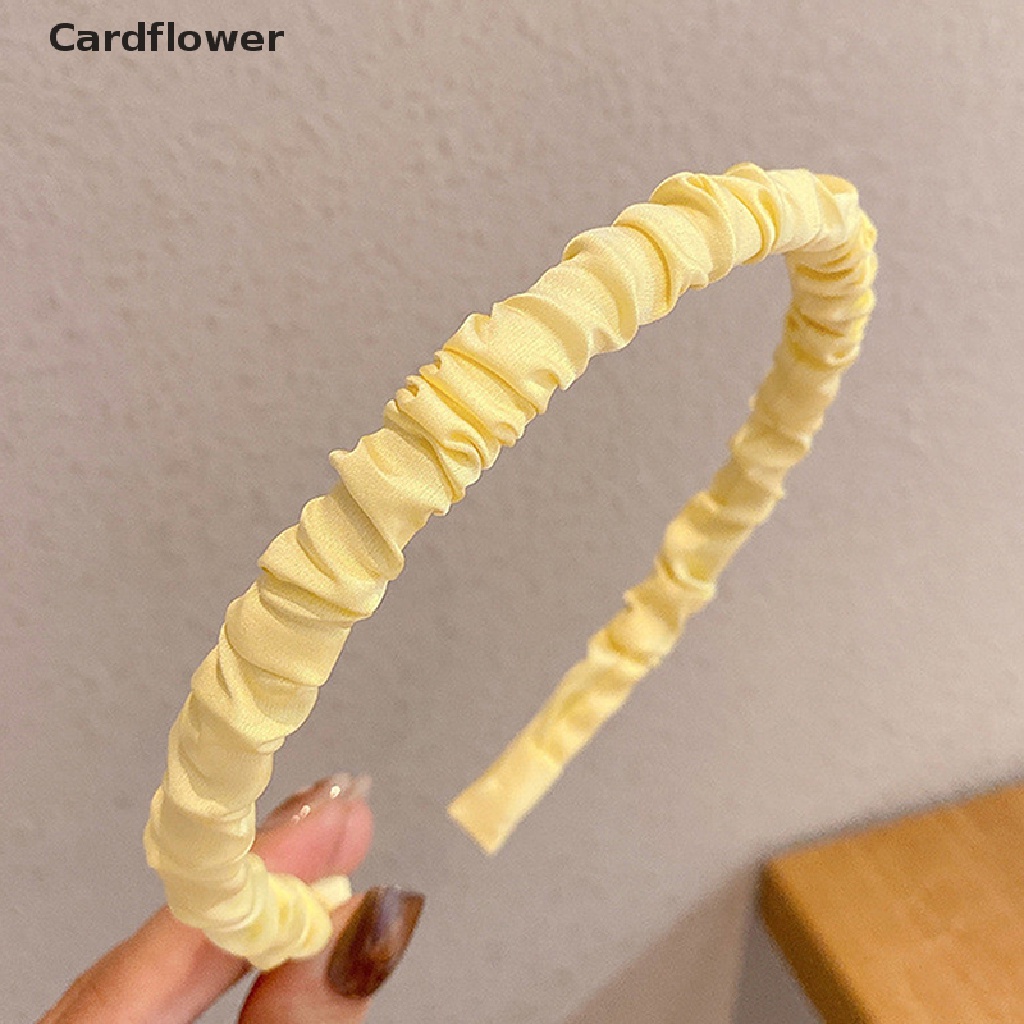 &lt; Cardflower &gt; Băng Đô Xếp Ly Mềm Mại Cá Nhân Thời Trang Đơn Giản Dành Cho Nữ Đang Giảm Giá