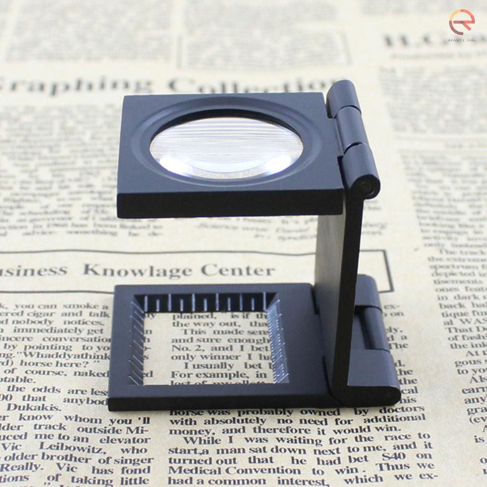 Kính lúp mini 10X 28mm bằng hợp kim kẽm có thể gấp gọn tiện dụng