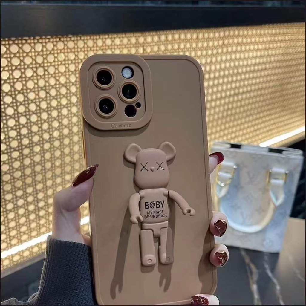 Ốp điện thoại mẫu Bearbrick sang trọng cho iPhone 13 Pro Max i13 13pro 11 Pro Max i11