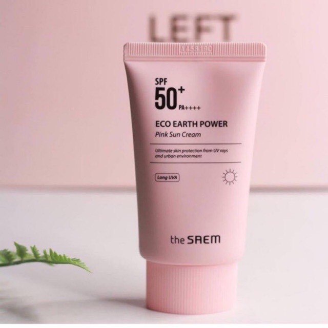 [Chính Hãng] Kem Chống Nắng Nâng Tone, Kiềm Dầu, Dưỡng Ẩm Trắng Da The Seam Eco Earth Power Pink (SPF 50+/PA) KoreaStore | BigBuy360 - bigbuy360.vn