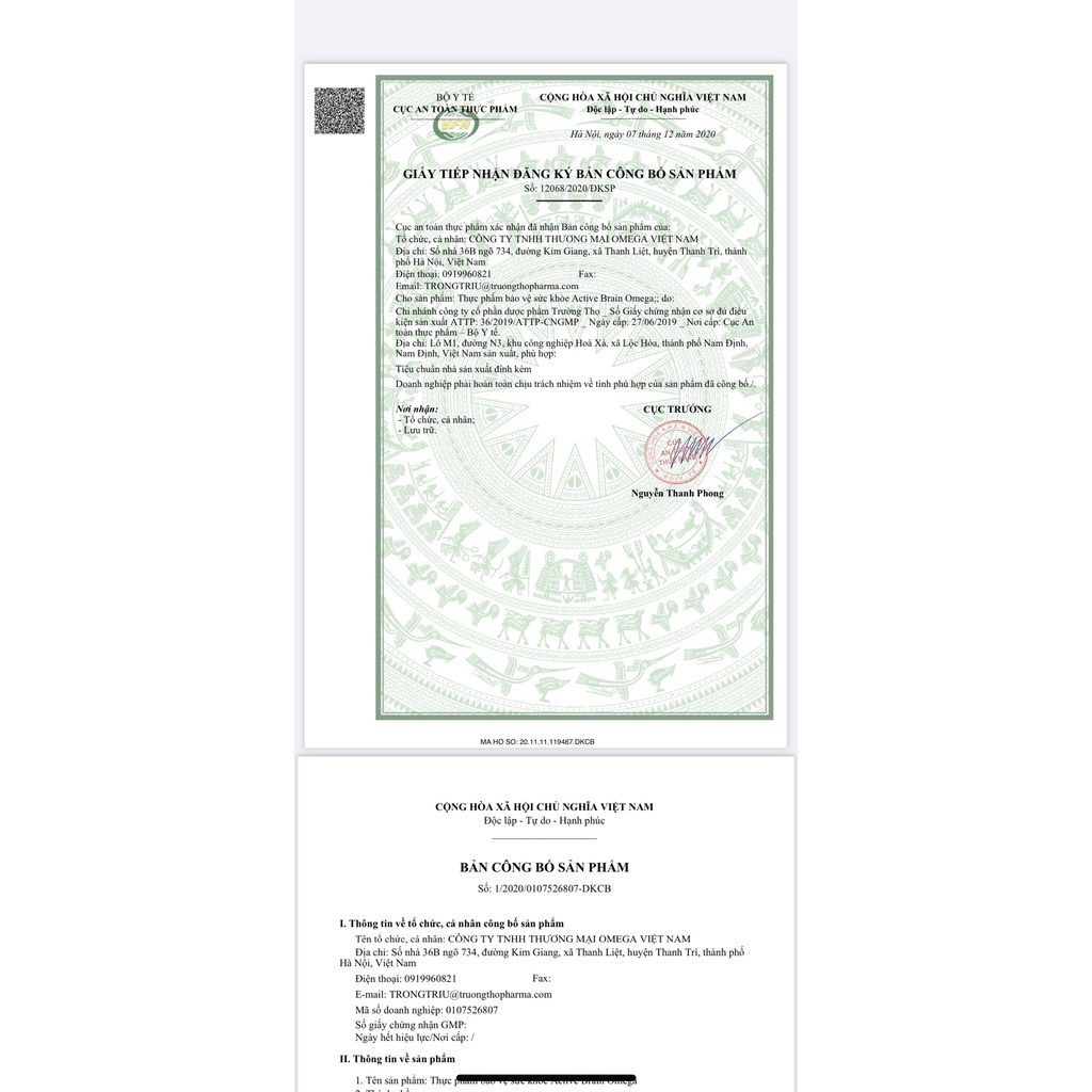 Active Brain Omega - Tăng cường tuần hoàn máu não, Giảm nguy cơ di chứng sau tai biến - 1 Hộp  6 vỉ