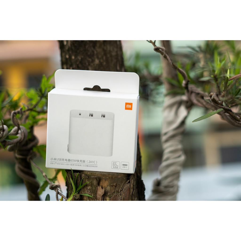 Củ sạc 65w 2A1C Xiaomi AD653 chuẩn PD 3 cổng - Cốc sạc nhanh Xiaomi AD653 3 cổng 65w