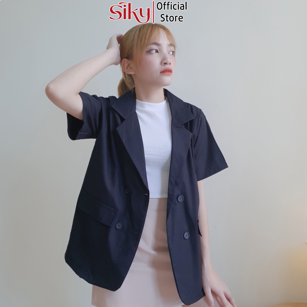 Áo blazer cộc tay SIKY khoác ngoài phong cách Hàn Quốc - HX03 | WebRaoVat - webraovat.net.vn