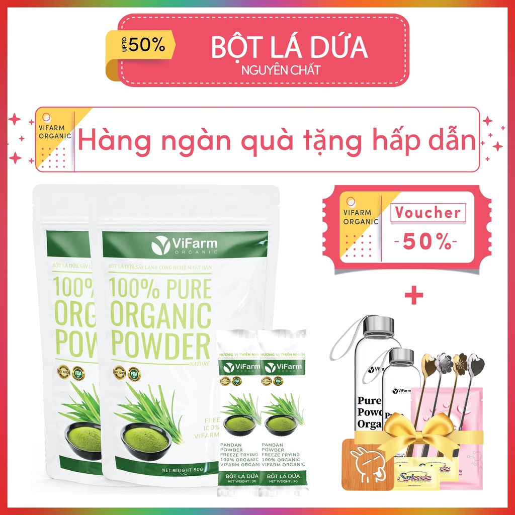 Bột Lá Dứa Nguyên Chất 100% ViFarm 50Gram