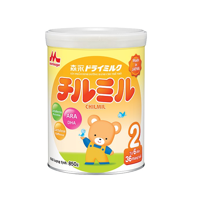 [Mã FMCGMALL - 8% đơn 250K] Sữa Morinaga Chilmil số 2 (850g)