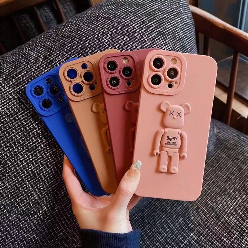 Ốp Điện Thoại Dẻo Họa Tiết Hoạt Hình Chú Gấu 3D Cho Realme 5 5i 6i 7i C17 8 Pro 4G 5G C3 C11 C12 C25 C25S C15 C20 C21 C11 2021