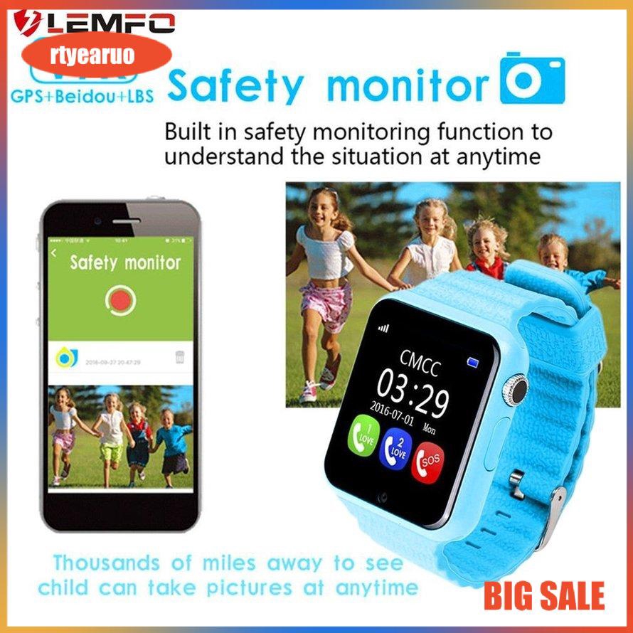 【199k0207】LEMFO V7K Children Smart Watch Safety Monitor Location Tracker Waterproof