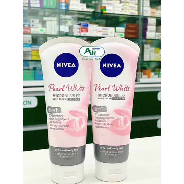 Sữa rửa mặt Nivea bùn khoáng trắng da mờ thâm - 100gr