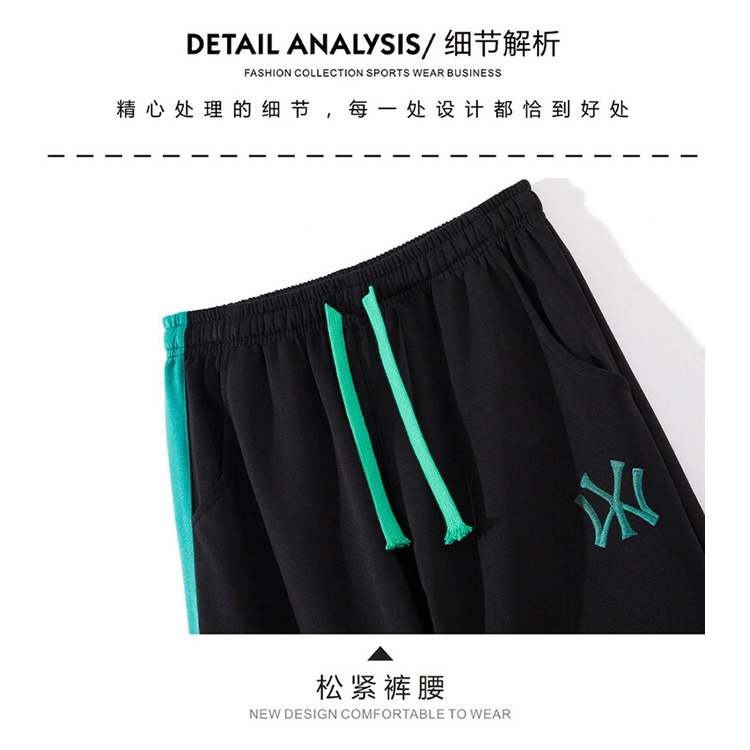 Quần jogger Thể Thao Kẻ Sọc seluar track lelaki Cổ Điển Thêu LOGO Giản Dị Dành Cho Bạn Nam