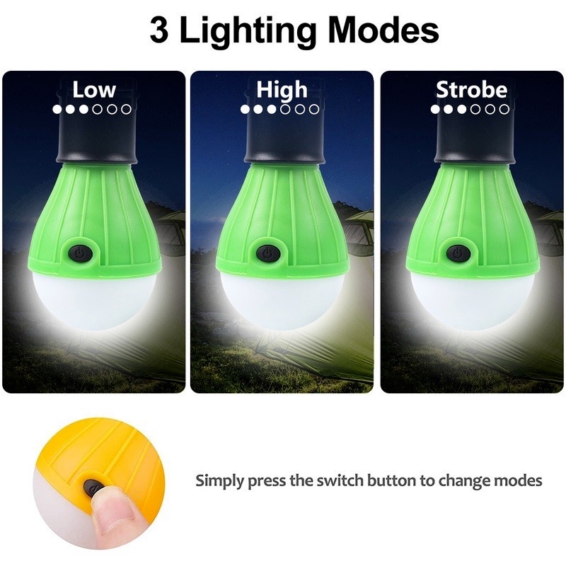Bóng Đèn LED Nhiều Màu Có Móc Treo Di Động Cho Cắm Trại/Dã Ngoại