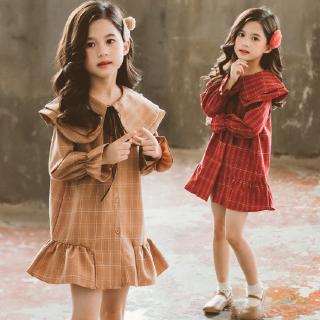 Đầm công chúa cổ lá sen thời trang cho bé gái