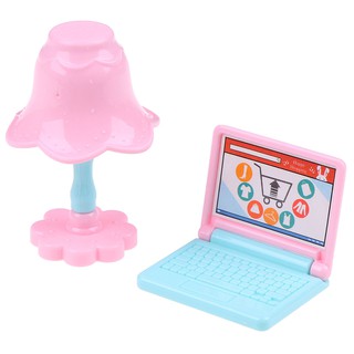 Máy Tính Và Đèn Mini Cho Nhà Búp Bê
