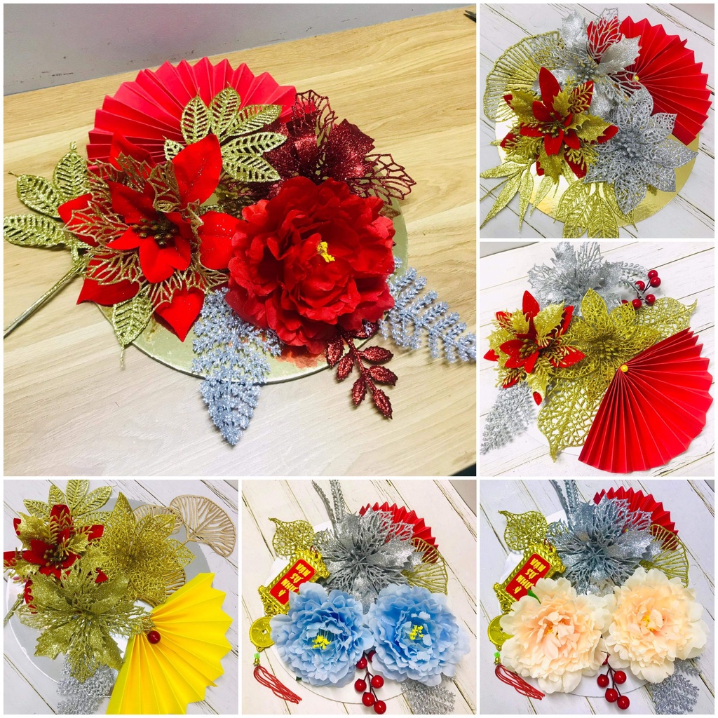 Hoa kép trang trí Noel Giáng sinh, tháp nước, oản tài lộc, giỏ quà Tết [SỐ LƯỢNG LỚN]