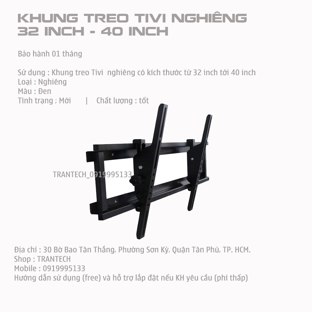 Khung treo tivi nghiêng 32 inch - 40 inch