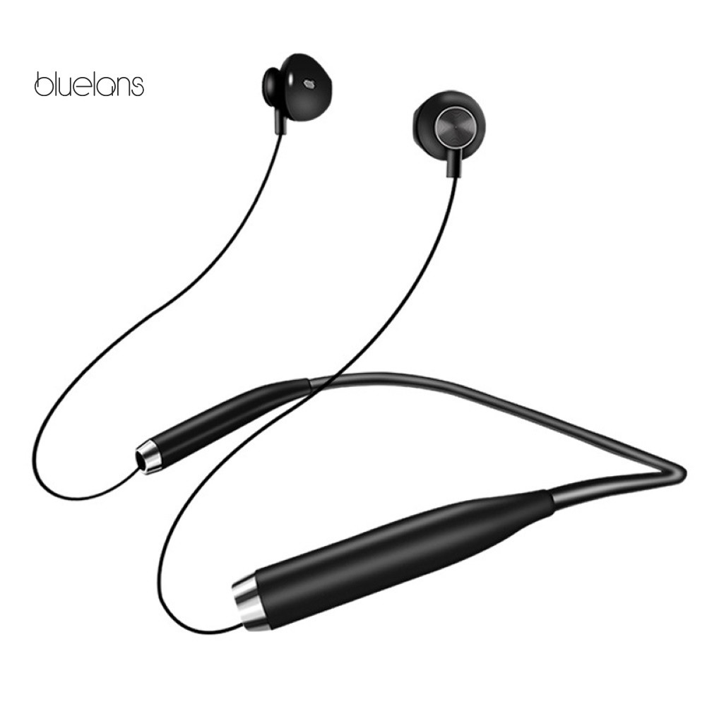 MD❀Foldable Hang Neck Wireless Bluetooth Sweatproof Sport Music Headset Earphone