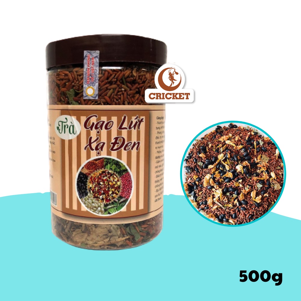 Trà Gạo Lứt Xạ Đen Hà Nam - Hủ 500g - Trà Giảm Cân, Ngủ Ngon, Giúp Đẹp Da, Tăng Cường Trao Đổi Chất Cho Cơ Thể