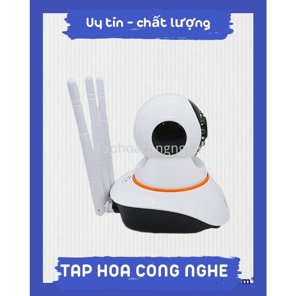 Camera ip wifi có LAN FULL HD 1080P-3.0MP  3 râu trong nhà app Yoosee khe thẻ nhớ trên đầu