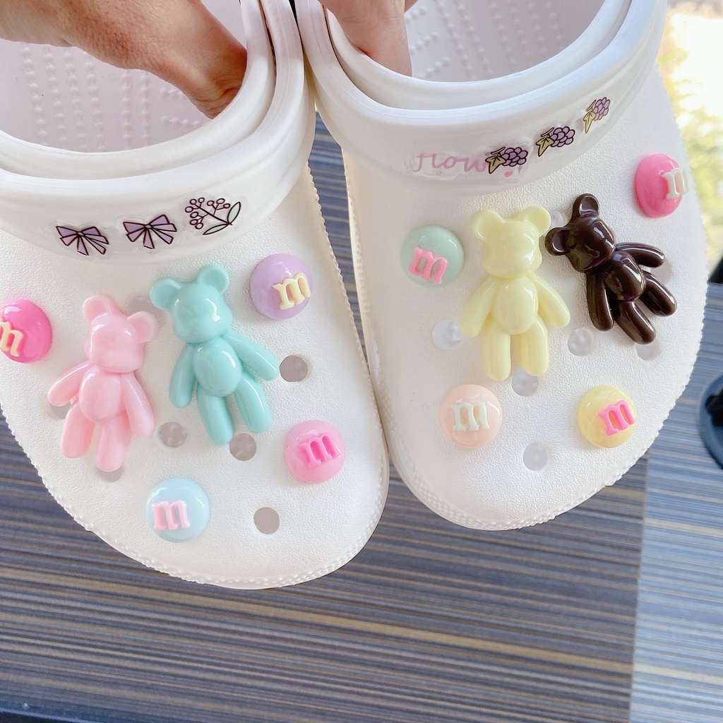 Phụ Kiện Hạt Charm croc Quyến Rũ Cá Tính # Loạt Kem Bearbrick