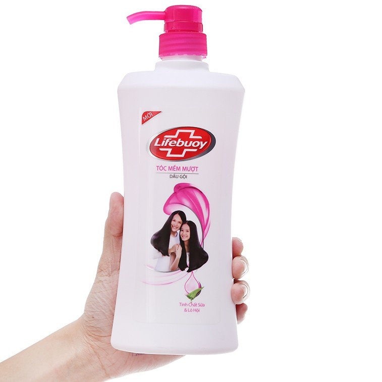 Dầu gội Lifebuoy 640g sạch khuẩn, óng mượt tóc rạng ngời