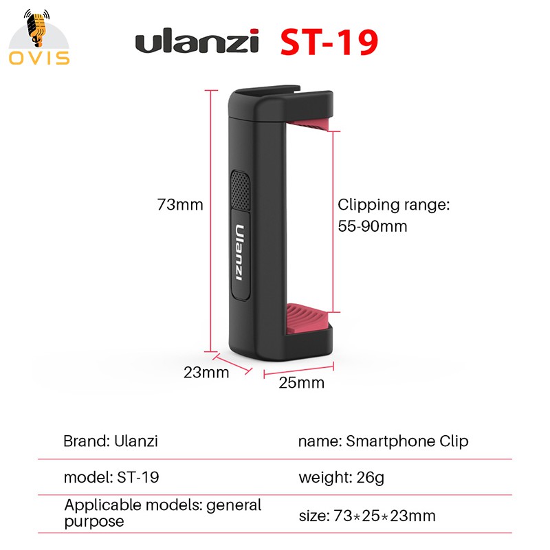 ULANZi Phone Tripod Mount 360 / ST 19 / ST 07 - Gá Kẹp Điện Thoại Smartphone