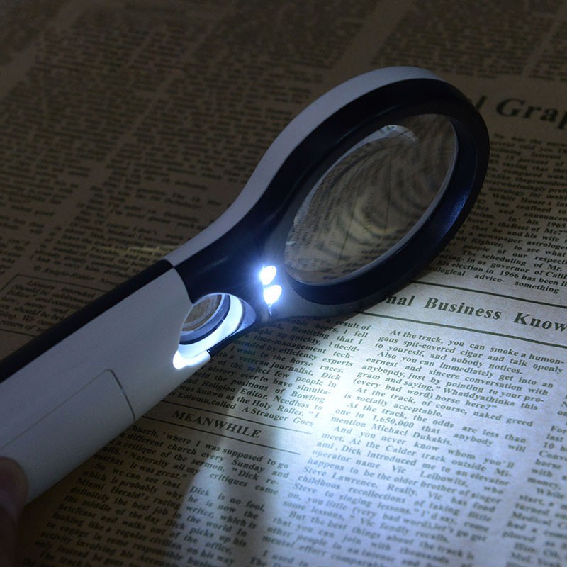 Kính lúp cầm tay có đèn led zom siêu nét - 6902C