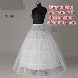 Tùng váy cô dâu, lúp cô dâu dài tròn xòe