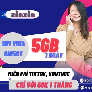Sim 4G Vinaphone Big50y Tặng 5GB 1 Ngày Chỉ 50K 1 Tháng