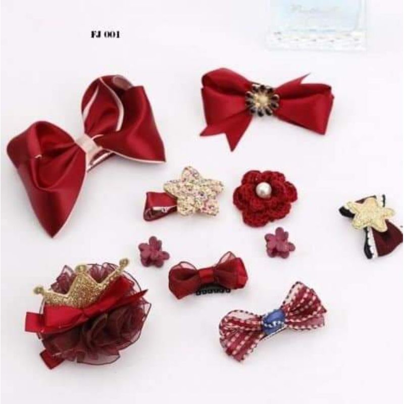 Set 10 kẹp tóc băng đô cho bé gái,,,
