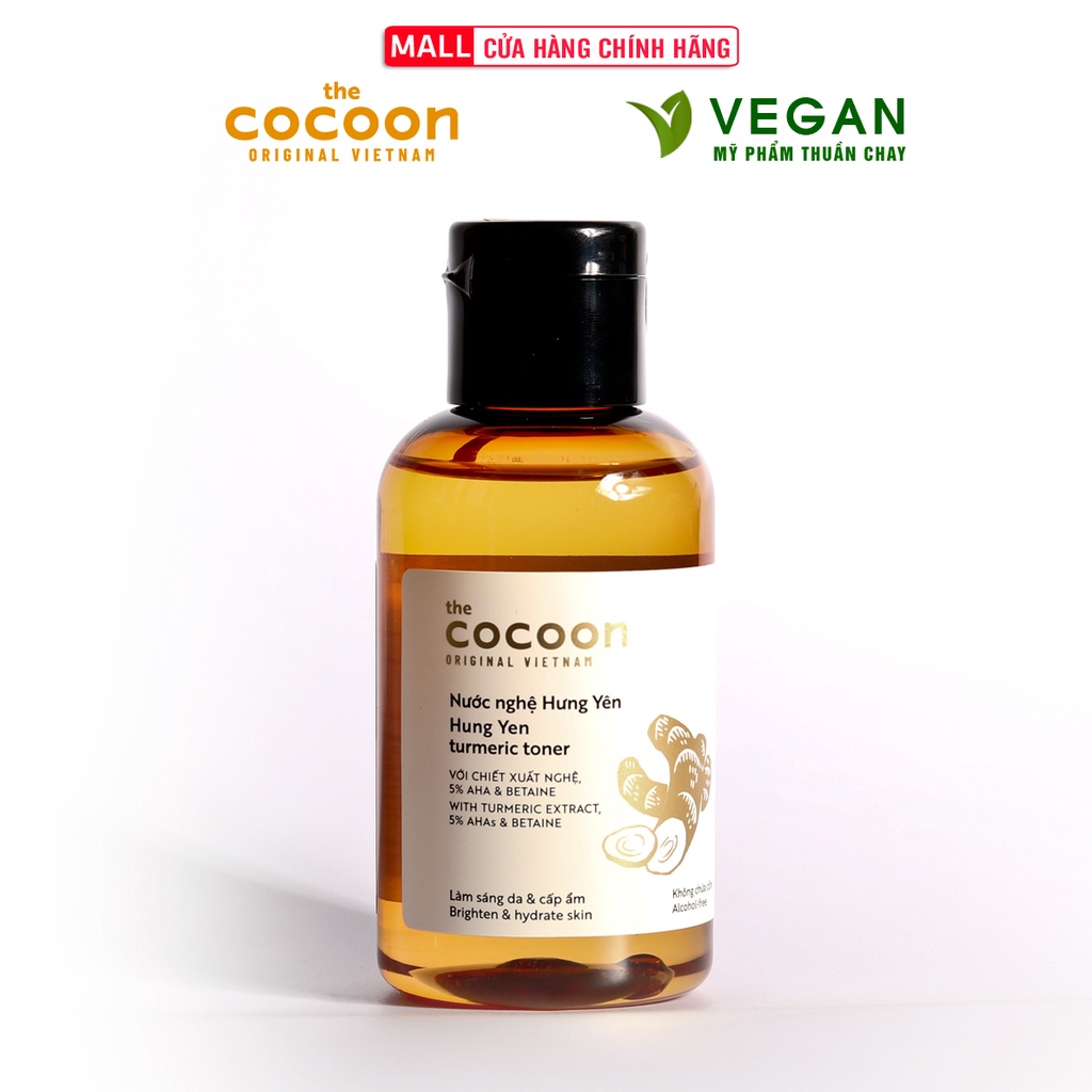 Toner Nước nghệ Hưng Yên cocoon 140ml (Turmeric toner) da sáng mịn rạng rỡ