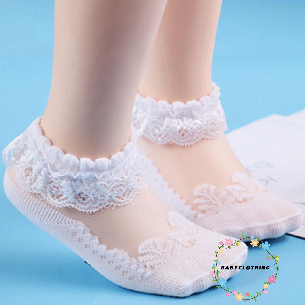 Vớ Cotton Phối Ren Đáng Yêu Cho Bé Gái