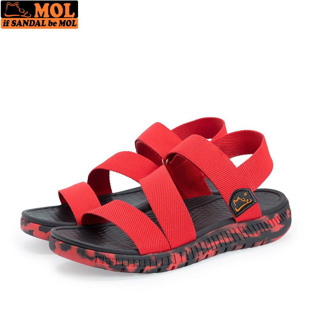 Giày sandal couple nam nữ quai ngang siêu nhẹ có quai hậu cố định cho cặp đôi mang đi học đi biển du lịch hiệu MOL MS2R