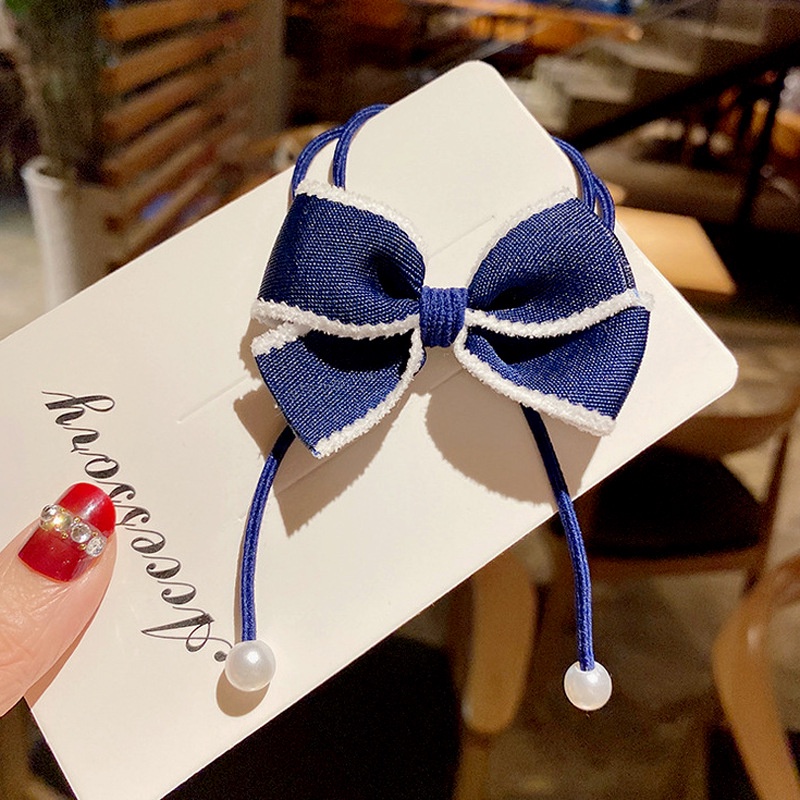 Nơ buộc tóc hàn quốc cute - Dây chun buộc cột tóc hình nơ