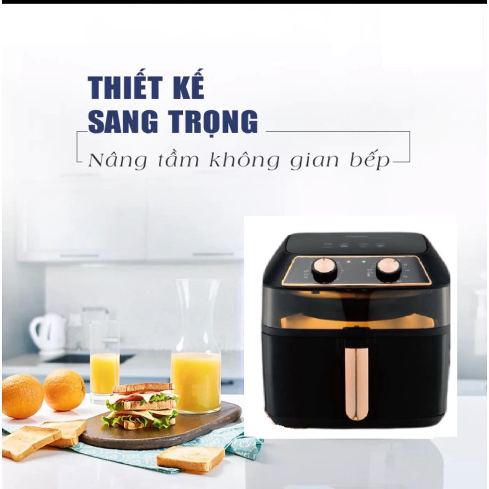 NỒI CHIÊN KHÔNG KHÍ NINESHIELD KB-8001M DUNG TÍCH LỚN 10 LÍT CÔNG SUẤT 1500W