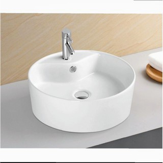 lavabo tròn đặt bàn đá